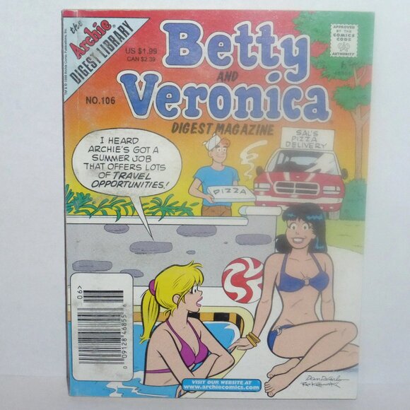 1st PRINT 1999 Archie Digest Library BETTY & VERONICA Digest Magazine #106 - Picture 1 of 1